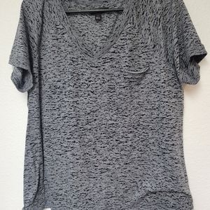 Rock and republic grey/black tee